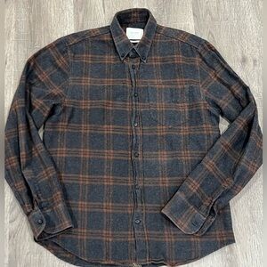 Billy Reid Small Standard Fit Made in Italy Classic Soft Cotton Button Shirt